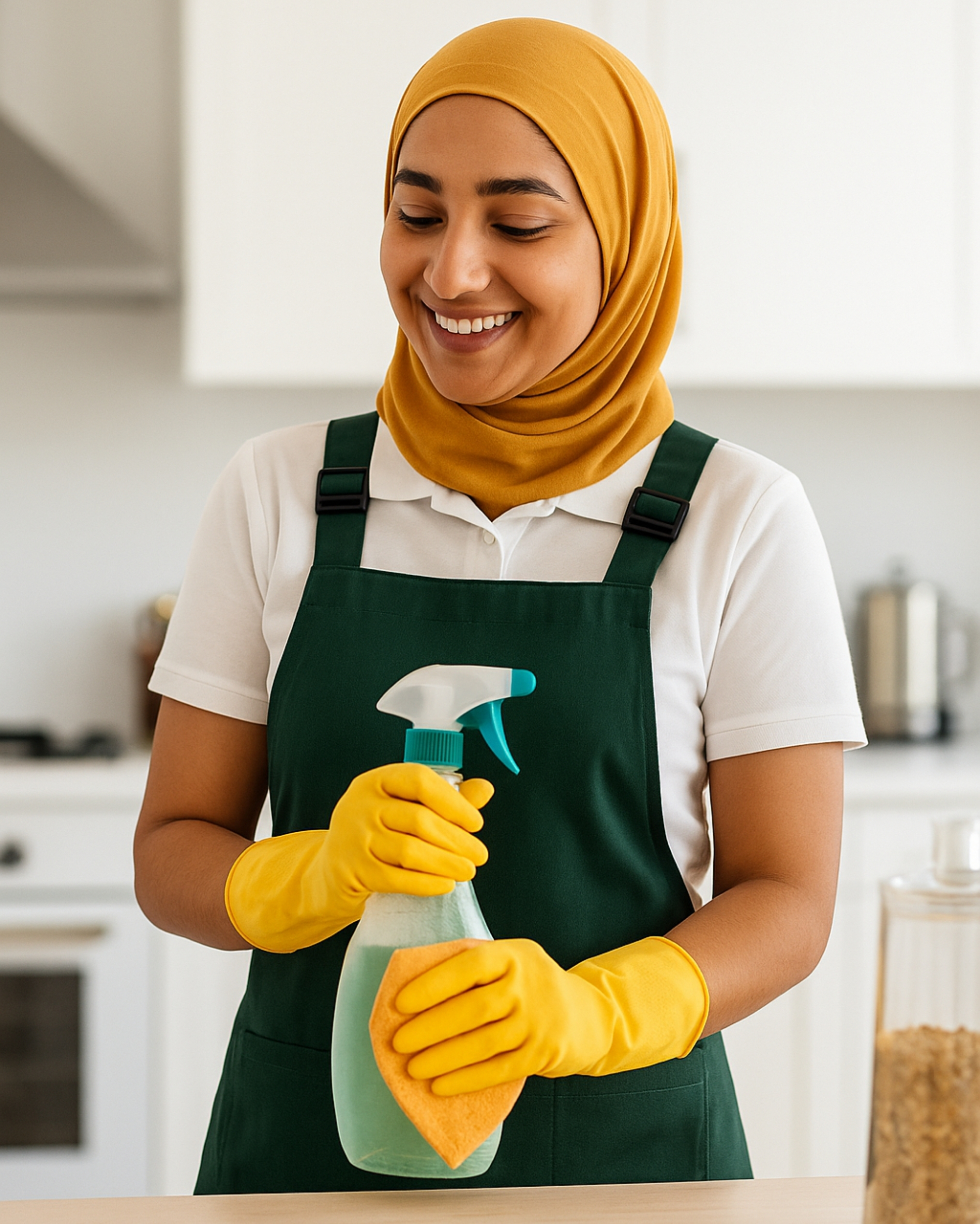 Professional house cleaning service - spotless apartment interior with attention to detail